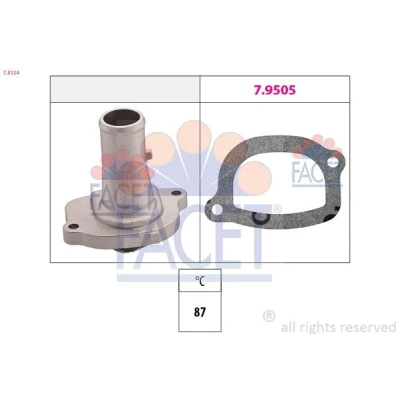 Imagen de FACET 7.8124 Termostato, refrigerante 87C Made in Italy OE Equivalent FIAT: Punto II Hatchback, Doblo I Cargo, Familiar, LANCIA: Ypsilon