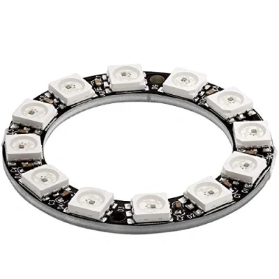Imagen de AZDelivery RGB LED Ring 5V compatible con WS2812B 12 Bit 38mm Arduino E Book incluido!