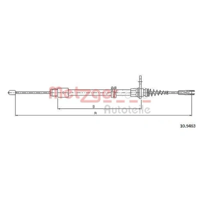 Imagen de METZGER 10.9463 Cable de Freno Mano Atrás izquierda, derecha, izquierda 728/595 COFLE MERCEDES BENZ: Clase C Berlina