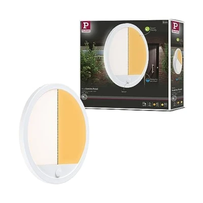 Imagen de Paulmann 94706 Luminaria exterior LED panel Smart Home Zigbee Lamina sensor IP44 redonda 280mm 2200 3000K 14W 1150lm blanco, plástico, Tunable Warm