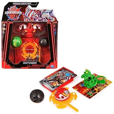 Imagen de Bakugan STARTER PACK SPECIAL ATTACK DRAGONOID, NILLIOUS Y HAMMERHEAD Figuras de Acción con Cartas Coleccionables Modelo Aleatorio 6066991 Juguetes Niños 6 Años +