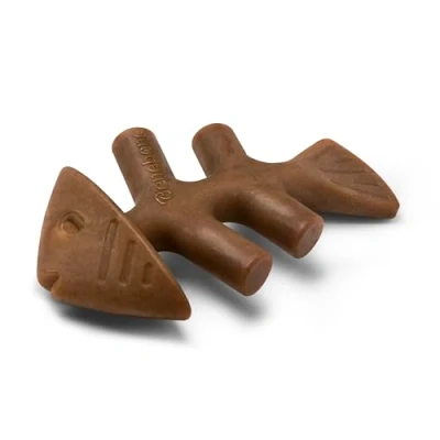 Imagen de Benebone Juguete masticable Indestructible de Espina Pescado para masticadores agresivos, rompe el aburrimiento Resistente Larga duración Perros, Sabor a salmón Jack Real, Perros