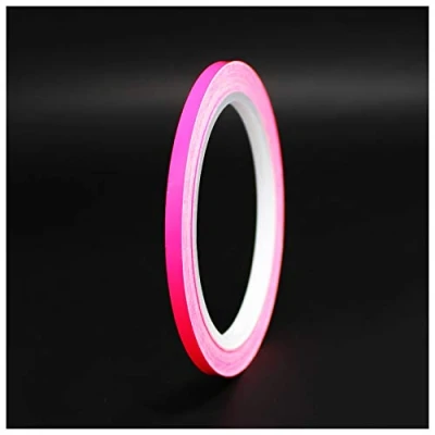 Imagen de 10m tira decorativa autoadhesiva para coche moto barco modelismo bicicleta muchos colores y anchos la artesanía (Rosa neón, 3mm)