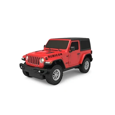 Imagen de JAMARA Jeep Wrangler JL 1:24 40 MHz Licencia Oficial, 1 Hora de Tiempo conducción a Aprox. 9 km/h, Detalles Perfectamente reproducidos, Acabado, Color Rojo, Talla única (405195)