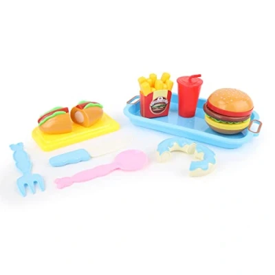 Imagen de FLYPOP&#039;S Dinette Snack Fast Food Scratch À Découper Juego de Imitación 033621 Multicolor Plástico Cocina Juguete Infantil Hamburguesa 30 cm x 20 A Partir 3 años.