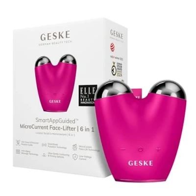 Imagen de GESKE SmartAppGuided™ MicroCorriente Face Lifter 6 en 1 Lifting facial Cuidado de la piel Dispositivo antienvejecimiento Microcorrientes contra las arrugas