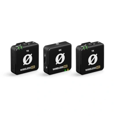 Imagen de RØDE Wireless ME Dual Set Sistema Compacto de micrófono inalámbrico con tecnología GainAssist, micrófonos incorporados y Alcance 100 m para Cine, entrevistas creación Contenido (Negro)
