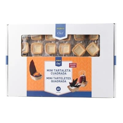Imagen de Tartaletas y Vol Au Para Sorprender a Tus Invitados, Aperitivos Dulces Salados. Ideal Fiestas, Cumpleaños, Aniversarios Eventos (Chef tartaleta dulce cuadrada 60 u. (total 1080 g))