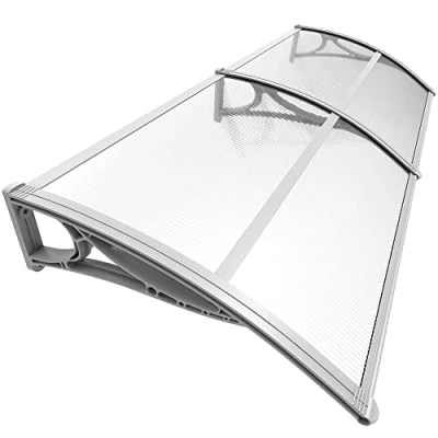 Imagen de VOUNOT Marquesinas Exterior para Puertas y Ventanas, 200 x 80 cm Tejadillo de Protección, Toldo Cubierta Policarbonato en Jardín