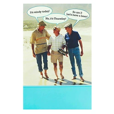 Imagen de Tarjeta de felicitación papel reciclado 440367 0 1 con texto en inglés &quot;Funny Joke Getting Old&quot;