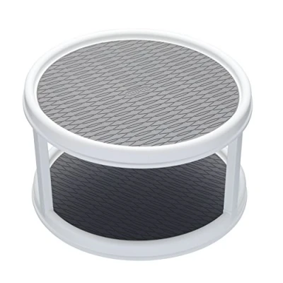 Imagen de Copco Basics Organizador de plástico 2 niveles tipo Lazy Susan para encimeras cocina y estantes, 30 cm