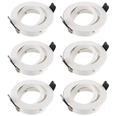 Imagen de SEBSON 6x Foco empotrable techo, orientable, redondo, blanco, incl. GU10 casquillo (LED / Halógeno)