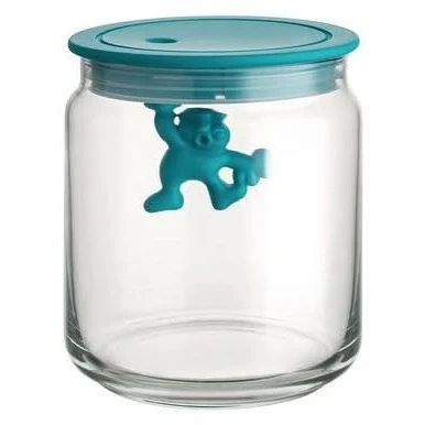 Imagen de Alessi Storage Jar Gianni A Little Man Holding On Tight 700 ml Blue