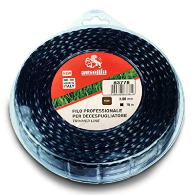 Imagen de AUSONIA 83780 HILO CABLE PARA DESBROZADORA PROFESIONAL VERTIGO EN BLÍSTER DE 3,0 MM X 75 METROS