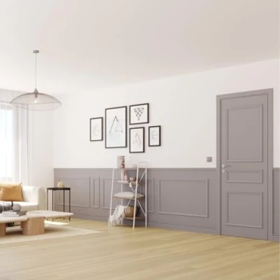 Imagen de NORDLINGER PRO Lote de molduras madera precortadas para revestimiento puerta, apto puertas 73 y 83 cm, FSC