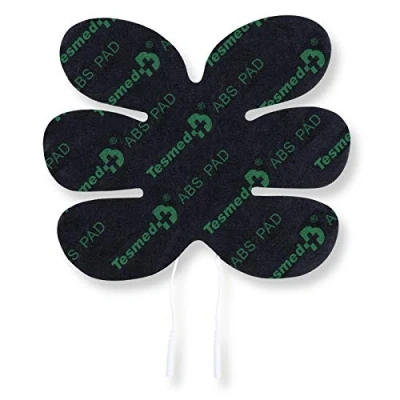 Imagen de TESMED Abs Pad: Electrodo específico para Abdominales, Compatible con Todas Las Marcas de electroestimuladores Cables conexión 2 mm, Autoadhesivo y pregelesado, Estimulación Muscular eficaz