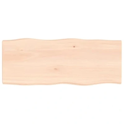 Imagen de vidaXL Tablero de Mesa, Superficie Escritorio, Repuesto Estantería Comedor, Madera Maciza sin Tratar con Borde Natural