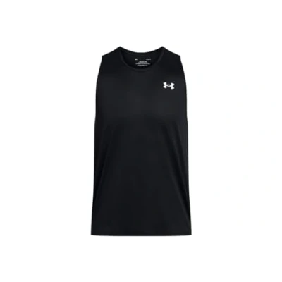 Imagen de Under Armour UA Tech Tank camiseta sin mangas para hombre, de hombre correr, color negro/blanco