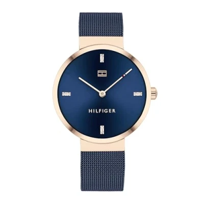 Imagen de Tommy Hilfiger Reloj Analógico de Cuarzo para mujer con correa malla acero inoxidable Negro 1782216