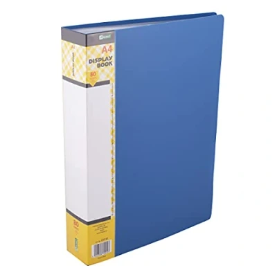 Imagen de D.RECT Juego de 80 Carpetas Polipropileno alta Transparencia Etiqueta Contenido la Columna Vertebral A4 Color : Azul