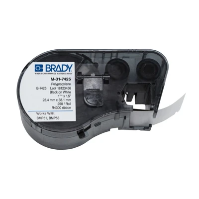 Imagen de Brady M 31 7425 Etiquetas de polipropileno 25,4 mm x 38,1