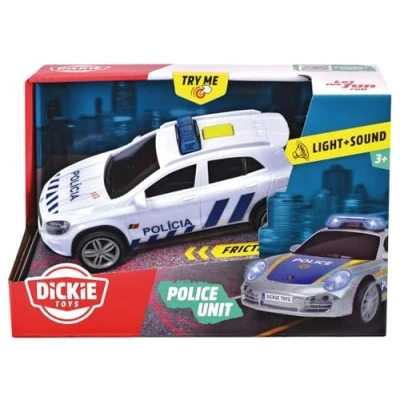 Imagen de Dickie Toys Coche Mercedes Clase A Policía Portuguesa PSP, Fricción, con Luz y Sonido, Partir de 3 años (203712027SI3)