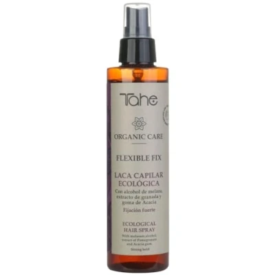 Imagen de Tahe Organic Care Laca Capilar Ecológica Flexible Fix Anti humedad y sin dejar residuos, 200 ml (Fuerte)