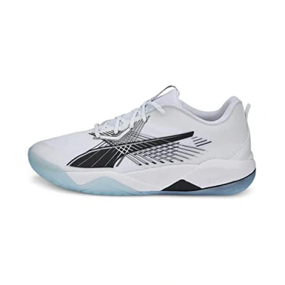Imagen de Puma Eliminate Power Nitro II Zapatillas de balonmano, Hombre, Talla: 43, White/black/nitro blue Tela/tejido sintético
