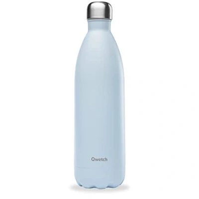 Imagen de QWETCH Botella isotérmica, Acero Inoxidable, Azul Pastel, 1000 ml