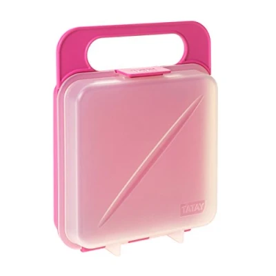 Imagen de Tatay Porta Sandwich y Alimentos, Libre de BPA, Reutilizables, Apto Lavavajillas Microondas, Congelacion hasta 40º, 1 Unidad, Color Rosa, Medidas 14 x 4 18 cm