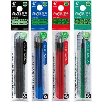 Imagen de Pilot Recambios para bolígrafo FriXion Ball 4, de cuatro colores, 0,5 mm