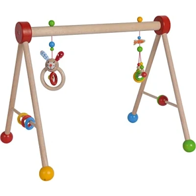 Imagen de Eichhorn Gym 100017034 Baby Gym, diseño de Conejo, con función Juego y Agarre, 45 x 51, FSC 100%, Madera Haya, Felpa, BSK, 3 m+ Fabricado en Alemania, Multicolor, Large (100017034)