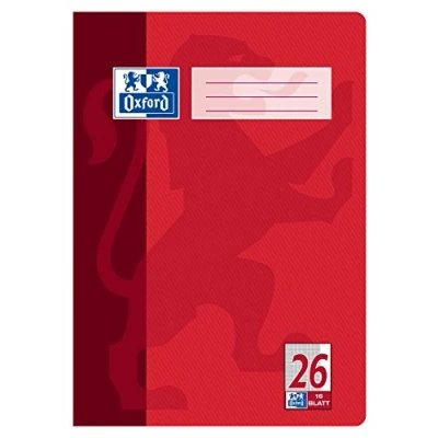 Imagen de Oxford Lineatur Cuaderno de hojas rayadas A4, rojo