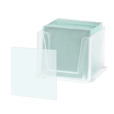 Imagen de 100 Piezas Cubreobjetos para Microscopio 24x24 mm Transparentes Portaobjetos Accesorios