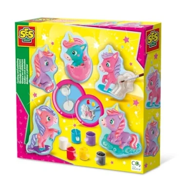 Imagen de SES Creative Fundición y Pintura Unicornios bebé, Color Amarillo (01341)