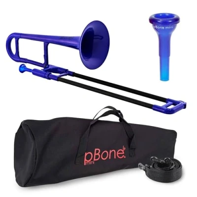 Imagen de PBone 700639 Trombón con boquilla y funda, color Azul