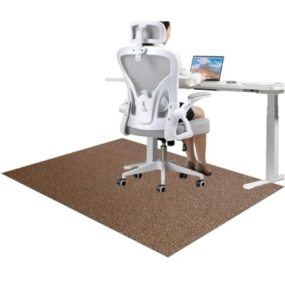 Imagen de Alfombra Silla Tuedas Gaming Oficina, Alfombrilla para Suelos Duros, Protector de Suelo 100 x 120 cm Gaming, Oficina