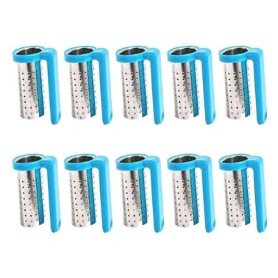 Imagen de Goufride Infusores de Té Coladores Tamiz Acero Inoxidable Teaware Filtro Hojas Difusor Infusor Azul