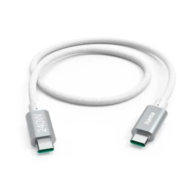 Imagen de Cable USB C Hama 00201721, 3.2, 5Gbps, 5A, 240W, 1.5m, Blanco