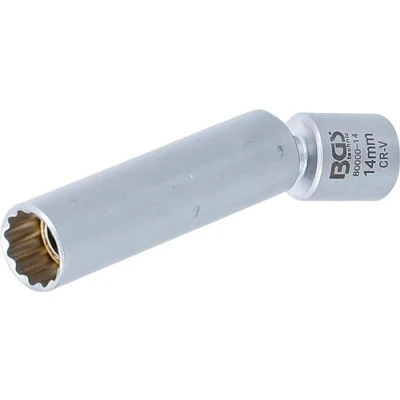 Imagen de BGS 80000 14 Vasos articulados para bujías y calentadores entrada 10 mm (3/8&quot;)