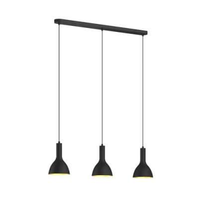 Imagen de lámpara colgante &#039;Cosmina&#039; (Moderno) en Negro hecho de Metal e.o. para Cocina (3 llamas, E27) Arcchio colgante, lámpara, techo,