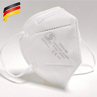 Imagen de SENTIAS FFP2 Mascarilla de protección respiratoria Máscaras protectoras plegables certificadas en Alemania 50 unidades