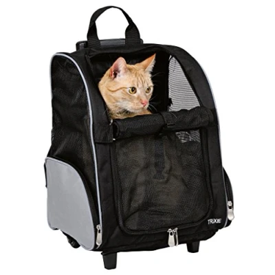 Imagen de Trixie Trolley Mochilla Perro, Nylon, 36x50x27cm, Ng/Gris