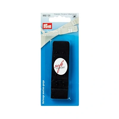 Imagen de Prym Negro (25mm) 3x2 Gancho Sostén Extensor 1 Pedazo
