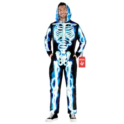 Imagen de Morph Disfraz Esqueleto Hombre, Hombre Eléctrico, Halloween Adulto Talla L