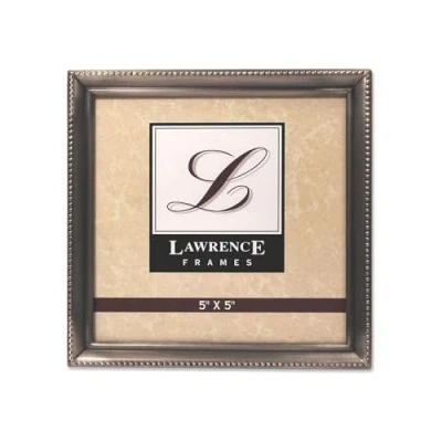 Imagen de Lawrence Frames 11555 Marco de fotos (peltre, 5 x cm), diseño borde cuentas