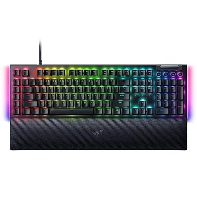 Imagen de Razer BlackWidow V4, Teclado mecánico gaming con Chroma RGB (Switches mecánicos verdes , 6 teclas macro dedicadas, ABS de doble inyección) US Layout, Negro