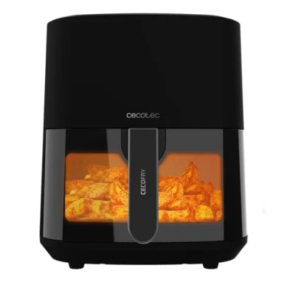Imagen de Cecotec Freidora de Aire sin Aceite 5&#039;5L Cecofry Fantastik Window 5500 Ventana 1500W, Tecnología PerfectCook, 9 modos Cocinado, Táctil, Regulable 80 200ºC, Ventana, Cocina hasta 60min