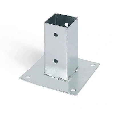 Imagen de Alberts 211608 Anclaje sobre base, Para postes de madera cuadrados y redondos, Galvanizado en caliente, 61 x mm
