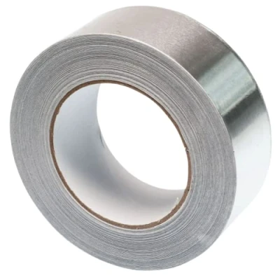 Imagen de GOCABLETIES Cinta adhesiva de aluminio 48 mm x 50 m Autoadhesiva y resistente al agua calor Ideal para sellar, reparar aislar 1 rollo